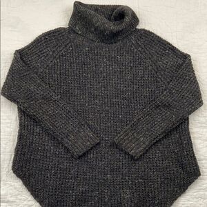 Free People Knit Wool Blend  Black Turtleneck Sweater size Medium